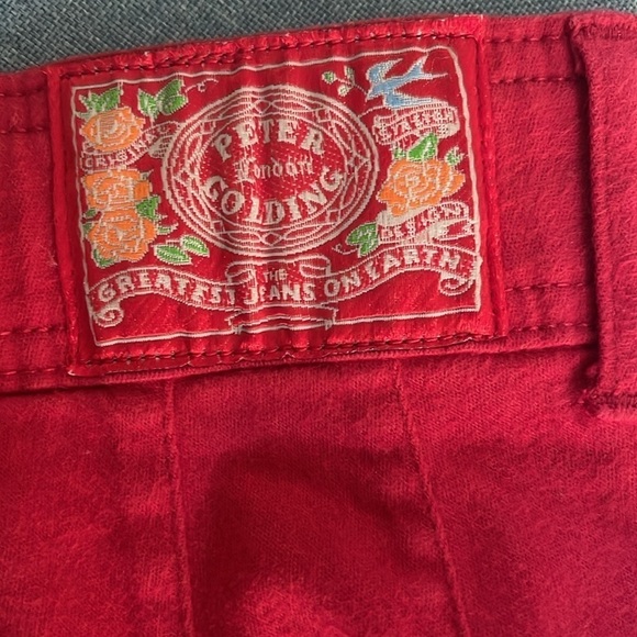 Peter Golding “Greatest Jeans on Earth”  Sz 9/10 soft red cotton/elastaine pants - Picture 8 of 8